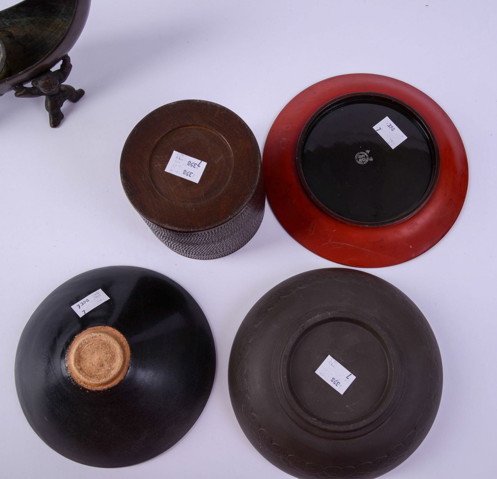 Chinese Metal Table Items. - 3