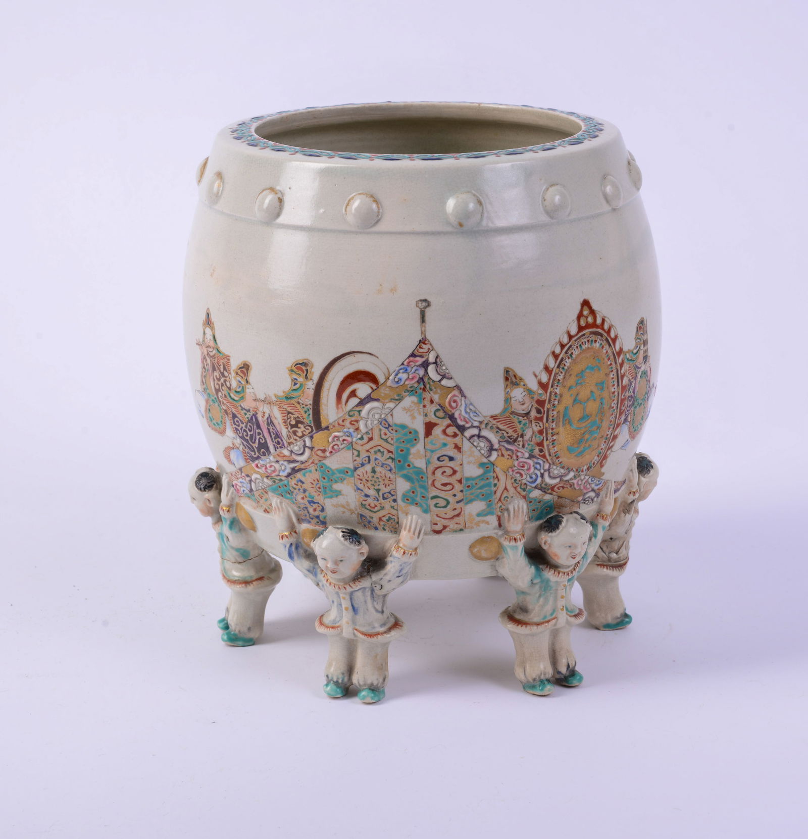 Chinese Footed Jardiniere.: Height 8.5 inches.