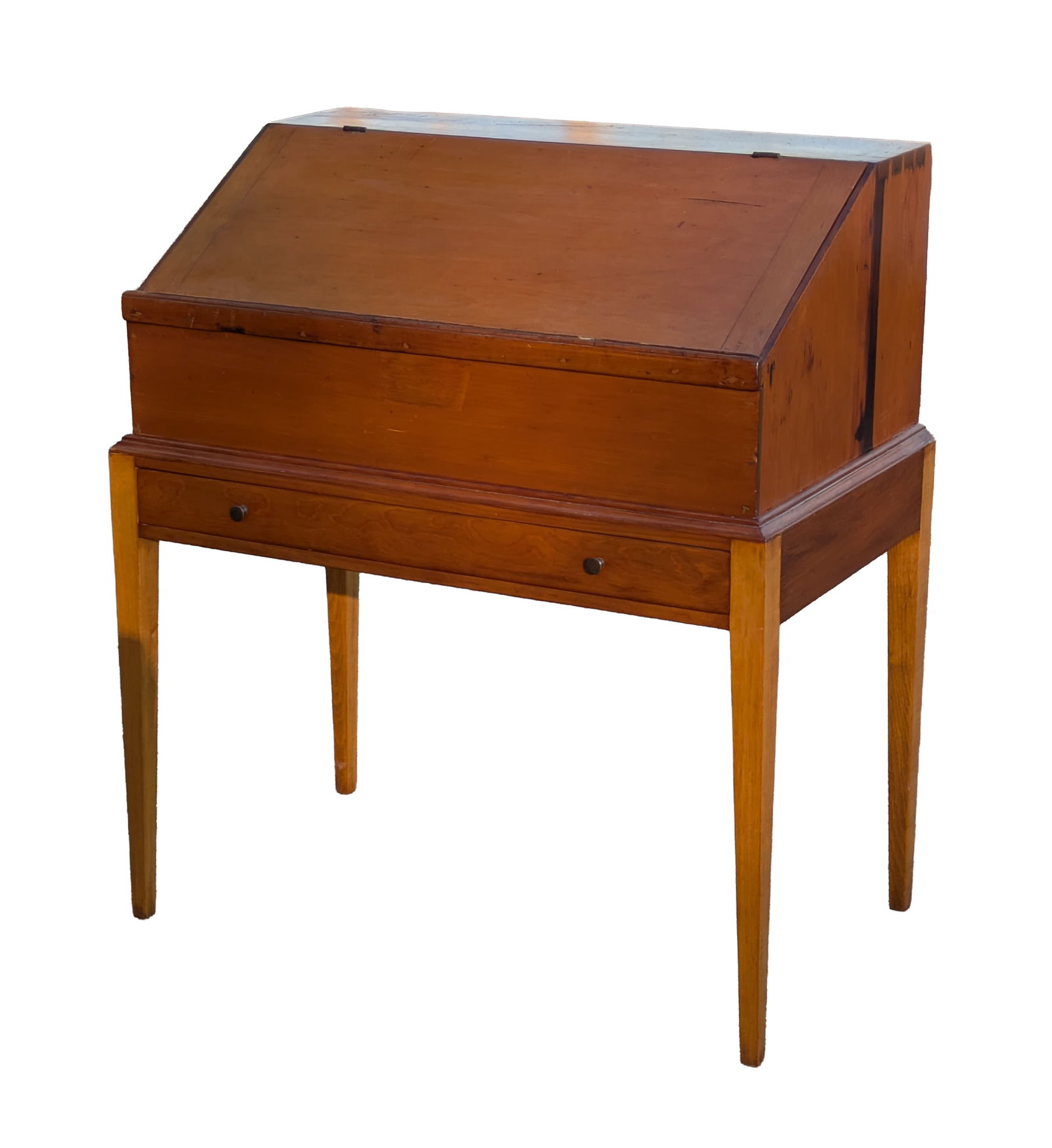 Lot 234D: New England Pine Desk on Stand. (1 of 3)