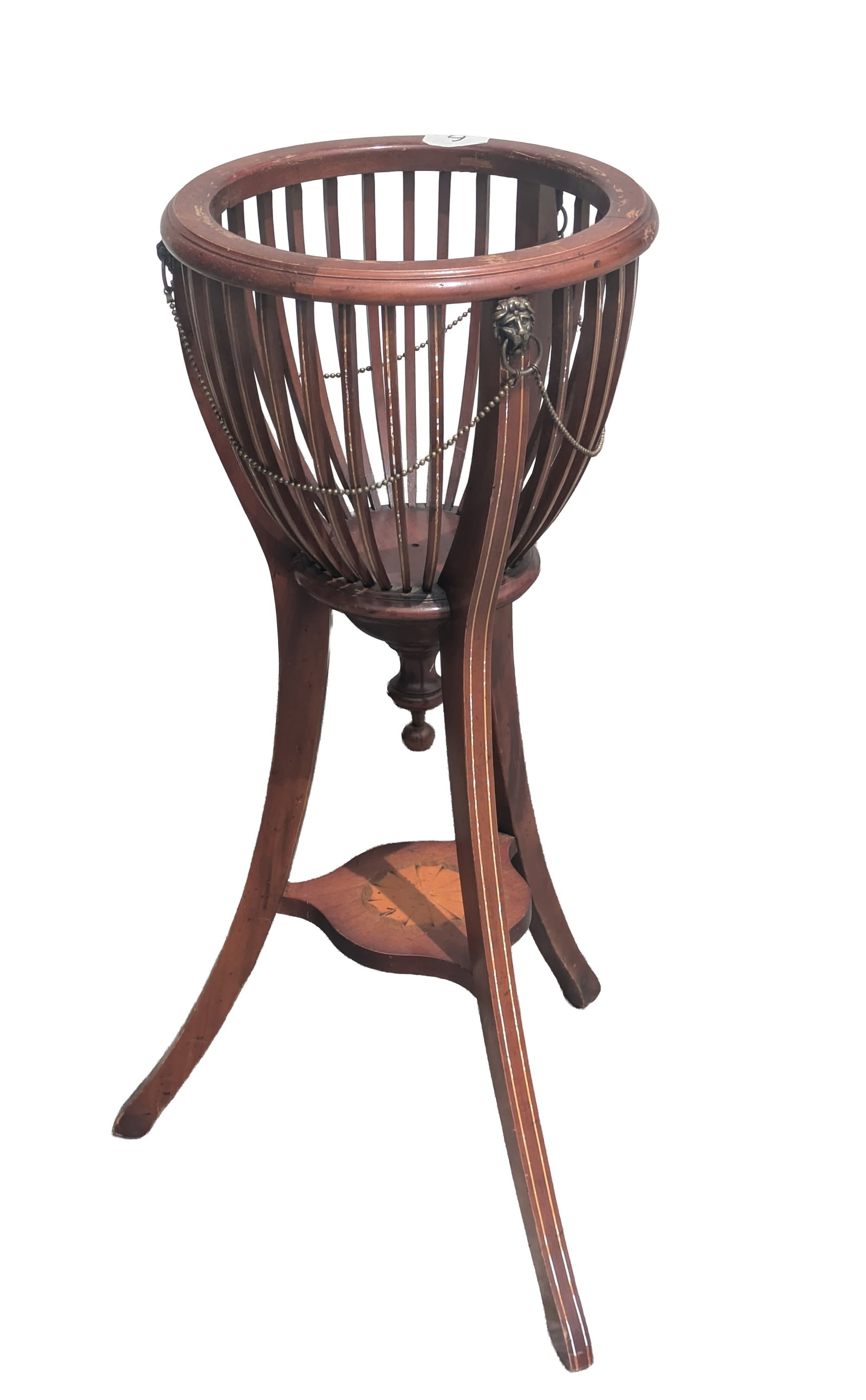 Continental Inlaid Plant Stand. (1 of 2)