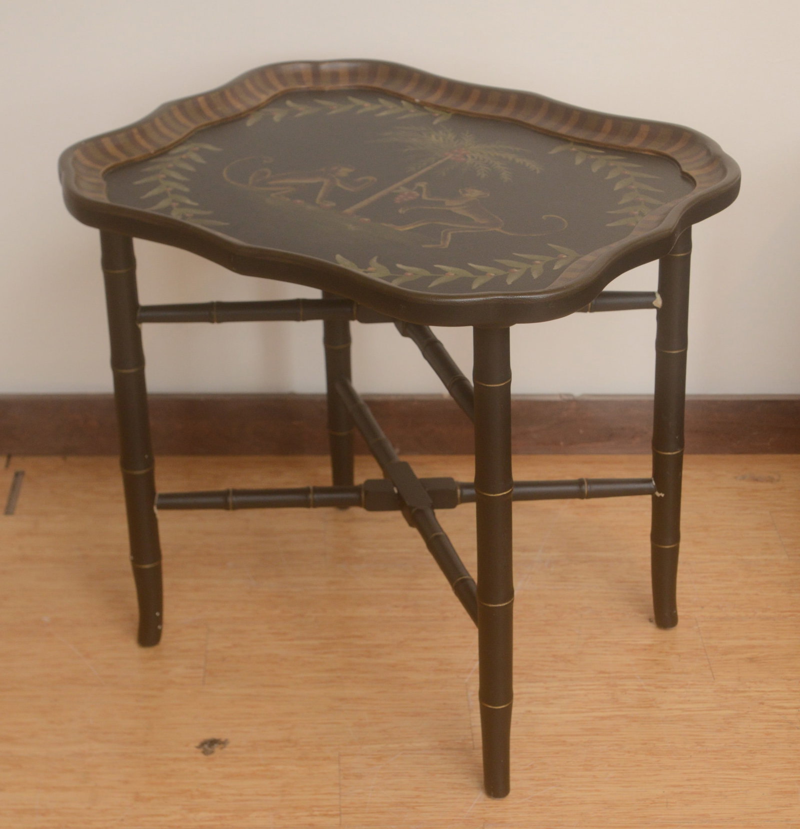 Tray Table With Monkeys. (1 of 2)