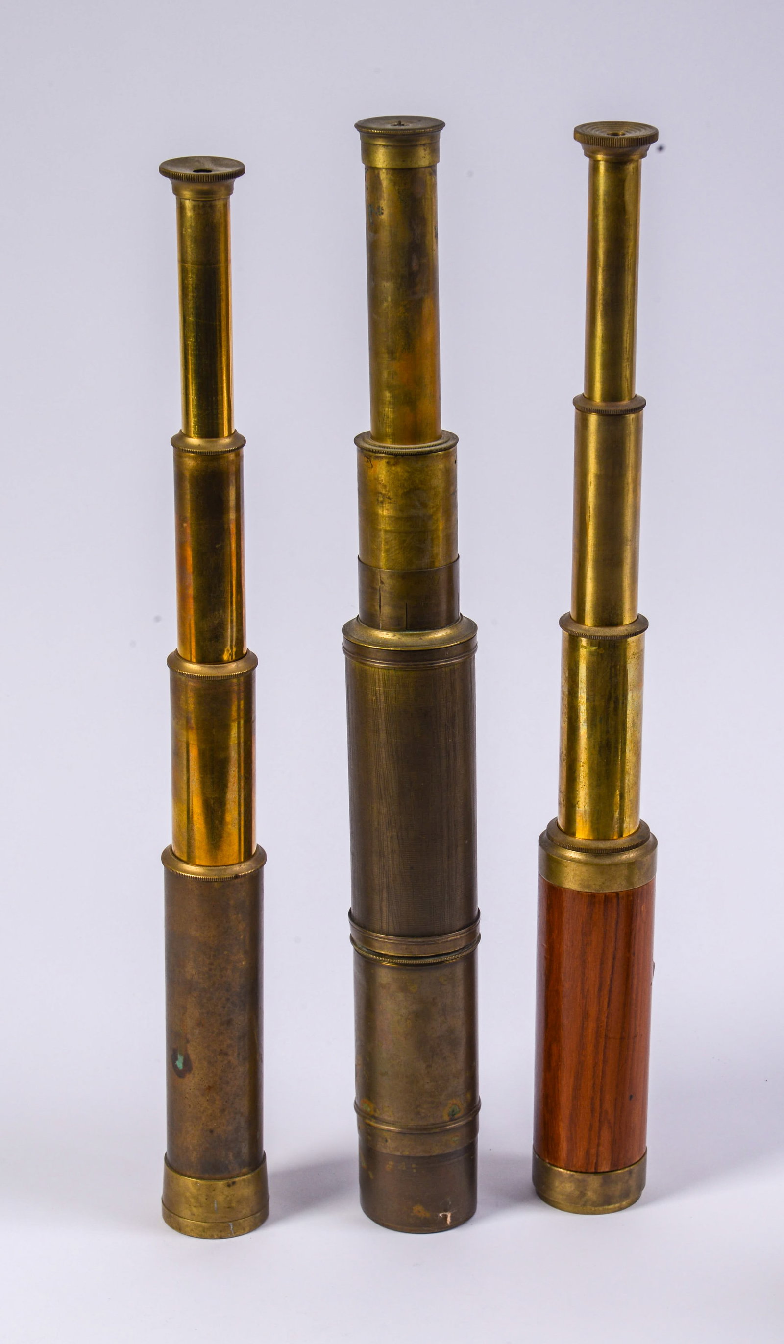Three Spy Glasses.: Lengths 7 and 11 inches.
