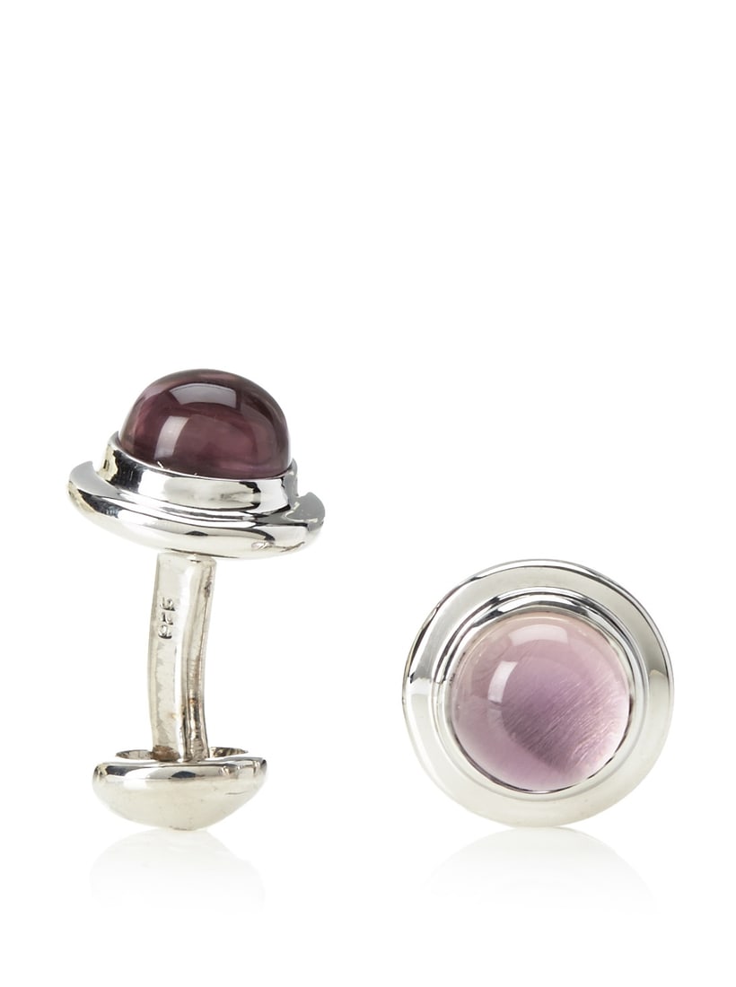 Rotenier Rose Amethyst Globe Cufflinks (1 of 1)