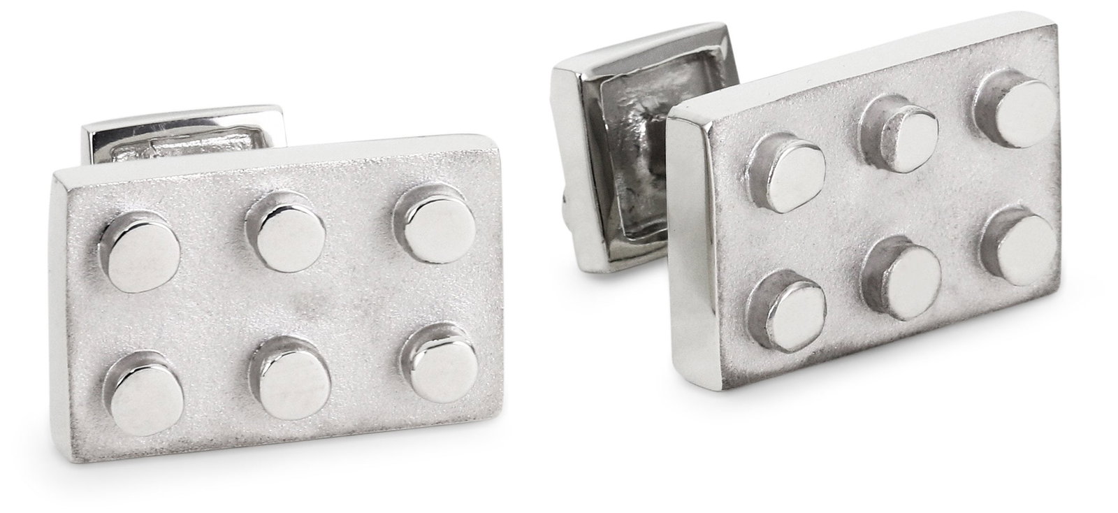 ROTENIER "Novelty" Sterling Silver Play Brick Building Block Cufflinks (1 of 2)