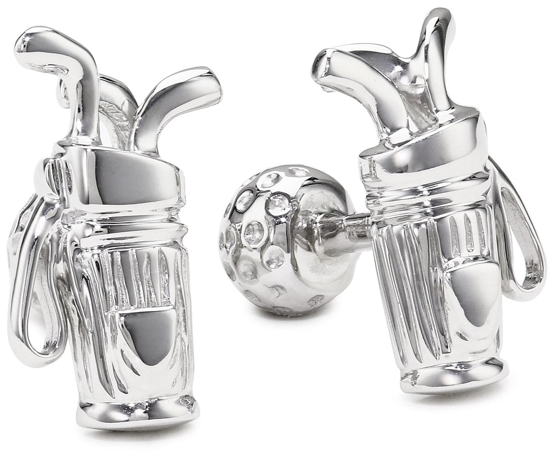 ROTENIER Men's "Novelty" Sterling Silver Golf Cufflinks: Handmade, these ROTENIER Cufflinks are an ideal accessory for the golf enthusiast with discriminating taste. Crafted in .925 sterling silver Made in United States