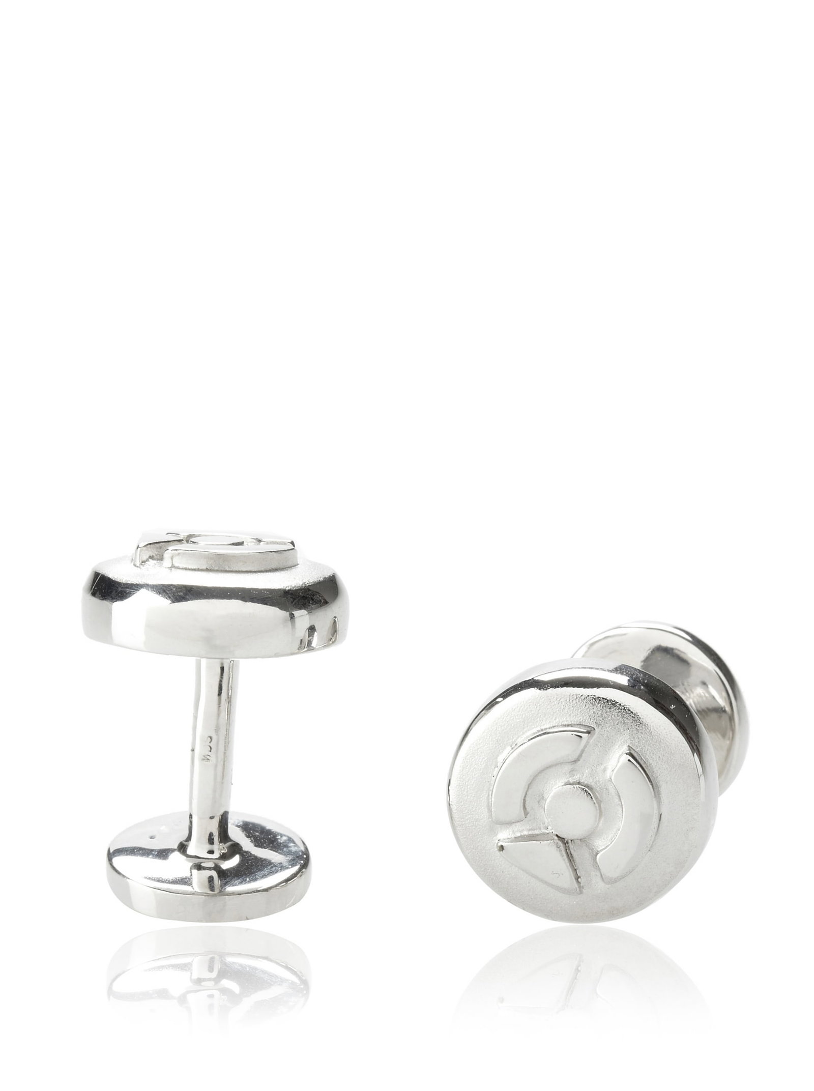 Rotenier Silver Tron Icon Cufflinks: Rotenier Silver Tron Icon Cufflinks