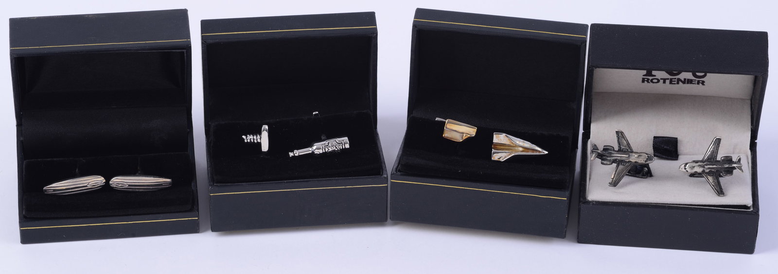 Four Pairs Rotenier Sterling Cufflinks. (1 of 9)