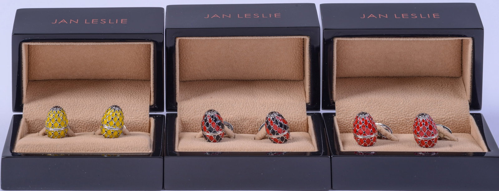 Three Pairs Jan Leslie Sterling Cufflinks. (1 of 3)