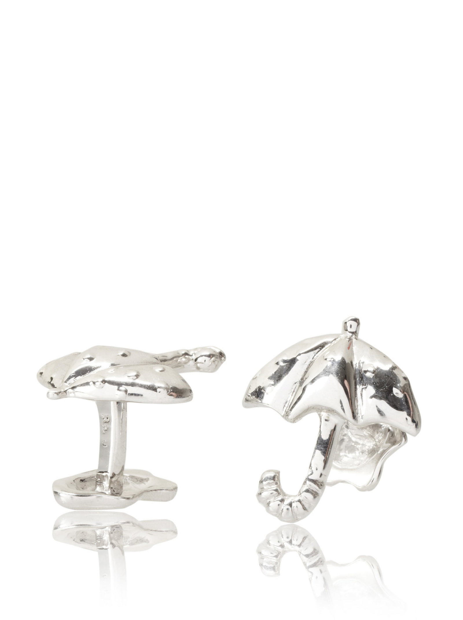 Rotenier Silver Umbrella and Sun Cufflinks: Rotenier Silver Umbrella and Sun Cufflinks
