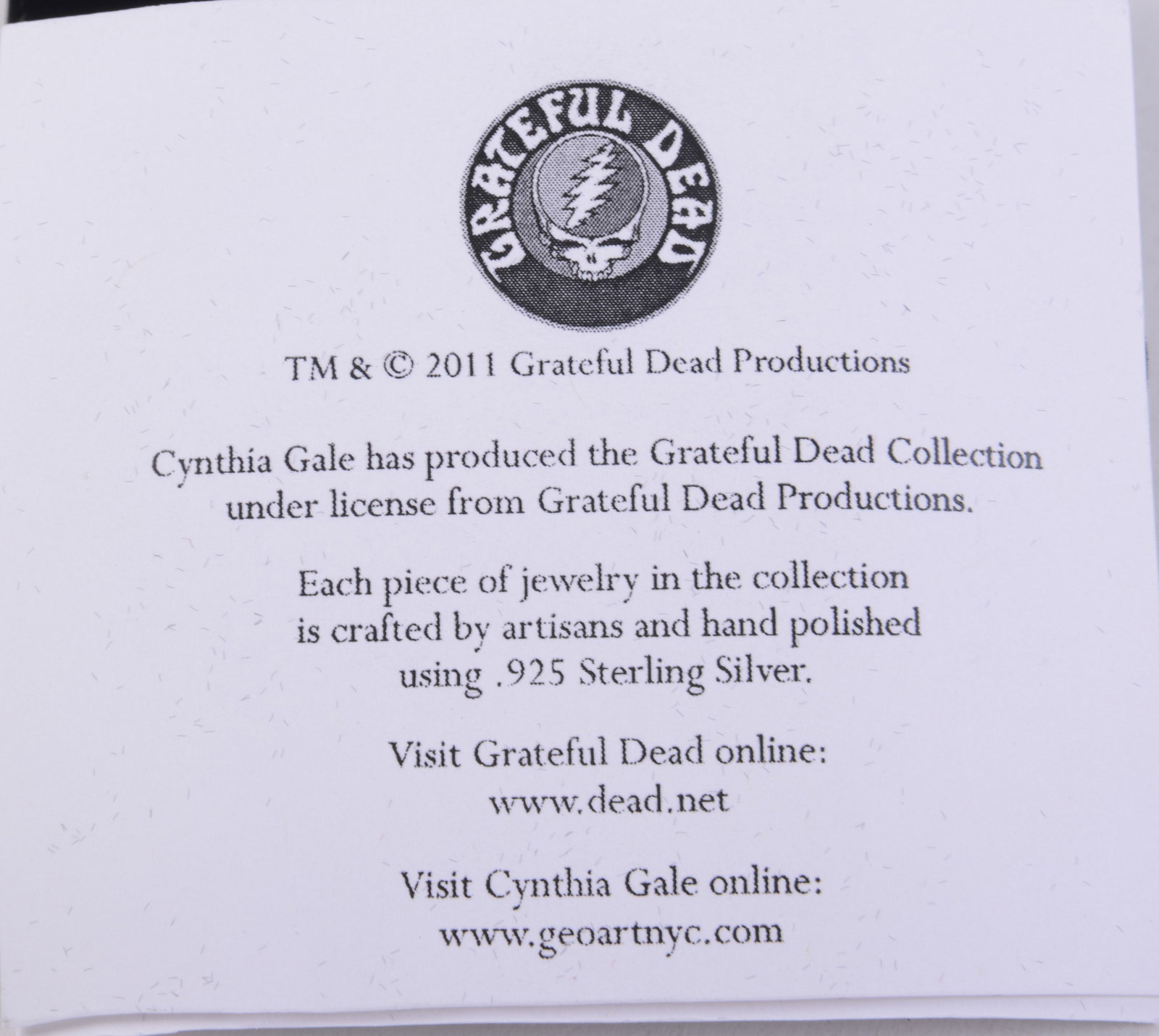 Grateful Dead Sterling Silver Cufflinks. - 3