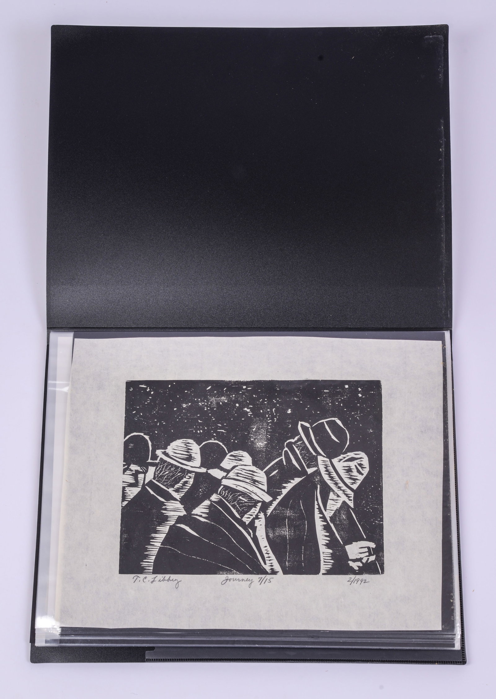 Thomas C. Libbey (1946-2025). Eight Woodblock Prints.: All approximately 7 x 10 inches. In a portfolio.