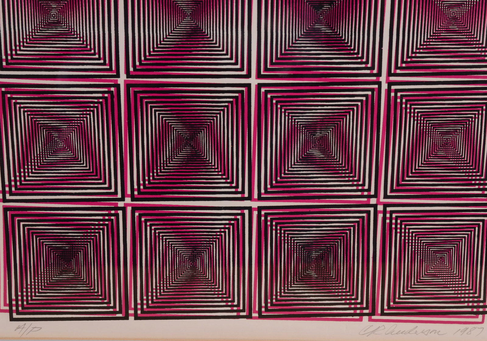 OP ART LITHOGRAPH. - 2