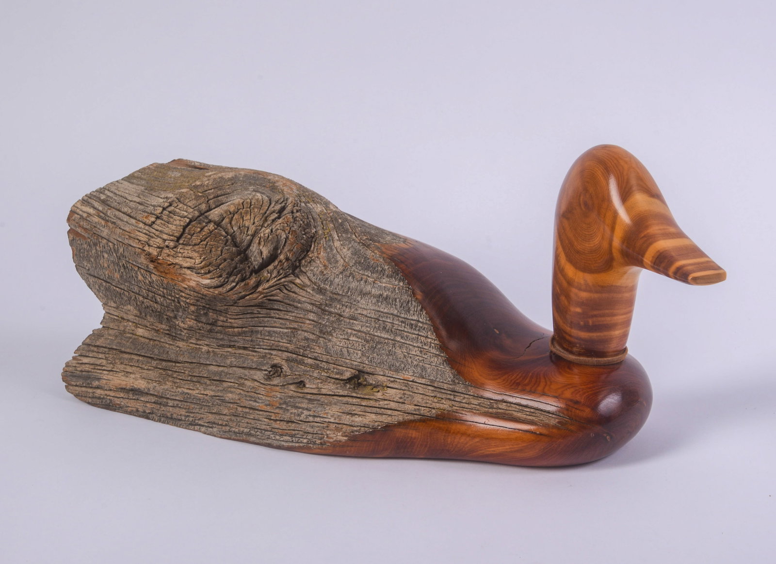 Carved Wood Duck Decoy. (1 of 4)
