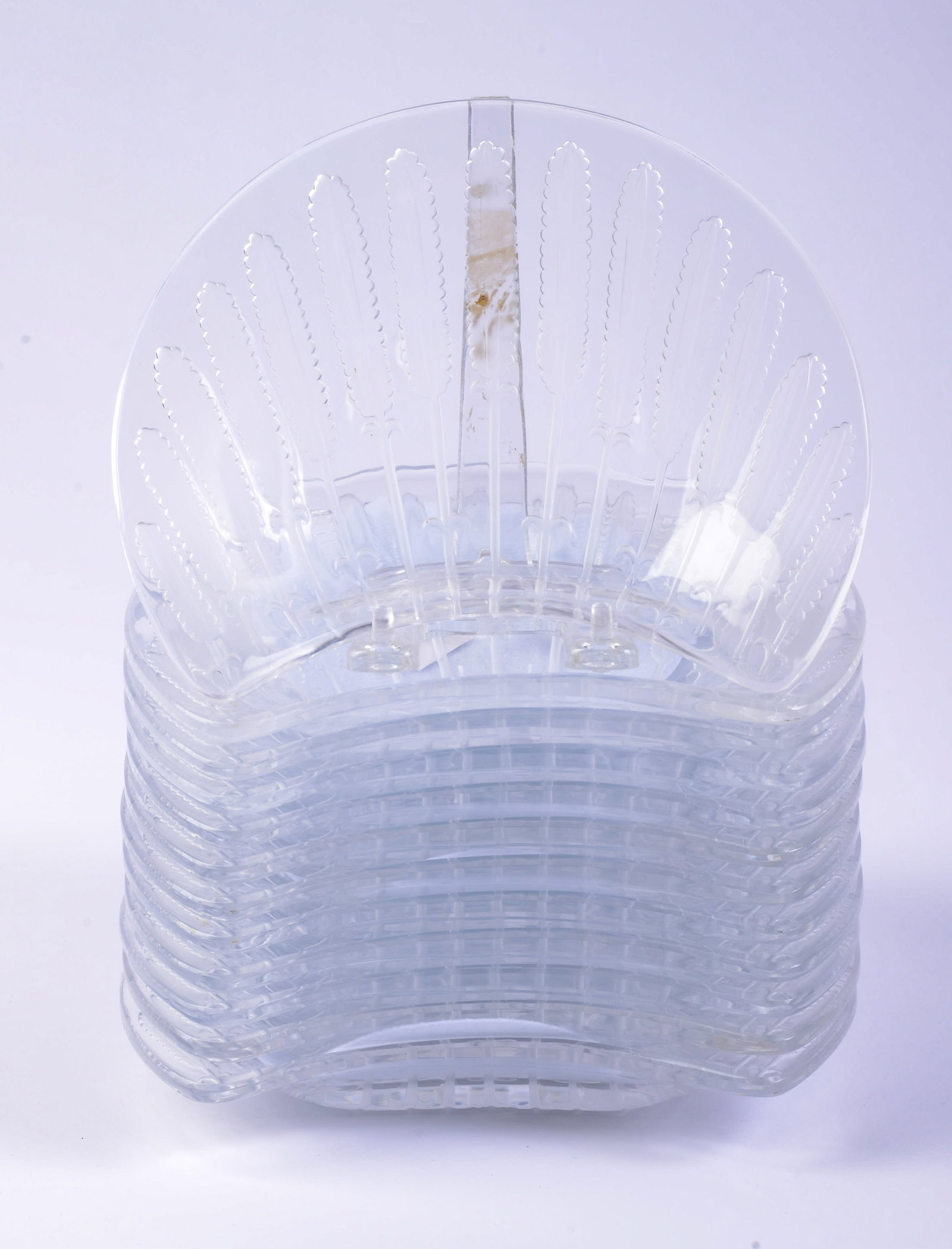 12 Lalique Side Plates Signed - 2