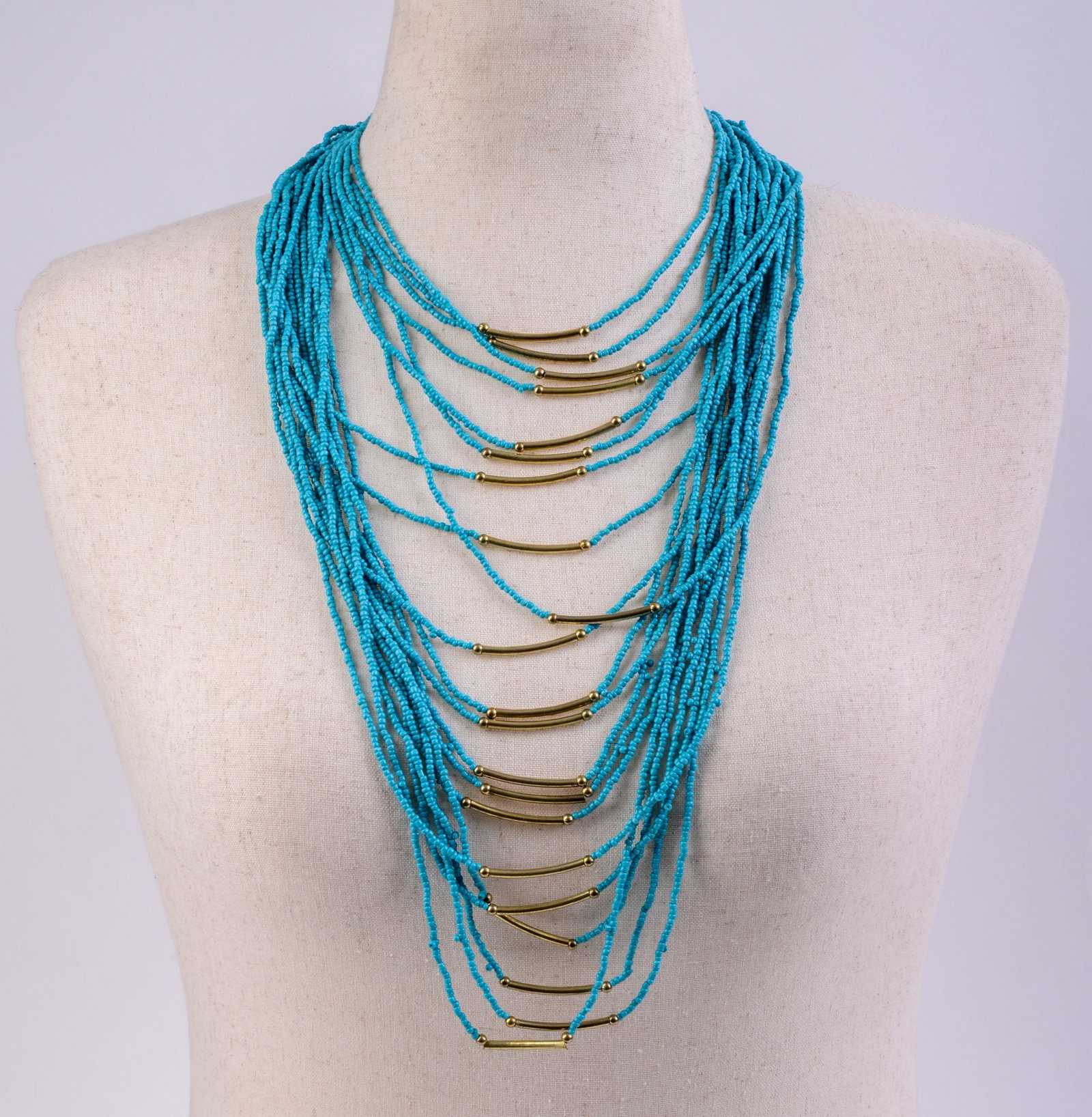 Vintage Turquoise Multi Strand Necklace. (1 of 3)