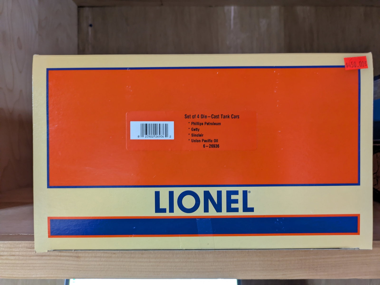 Set of Four Lionel Diecast Tank Cars.: New in box.