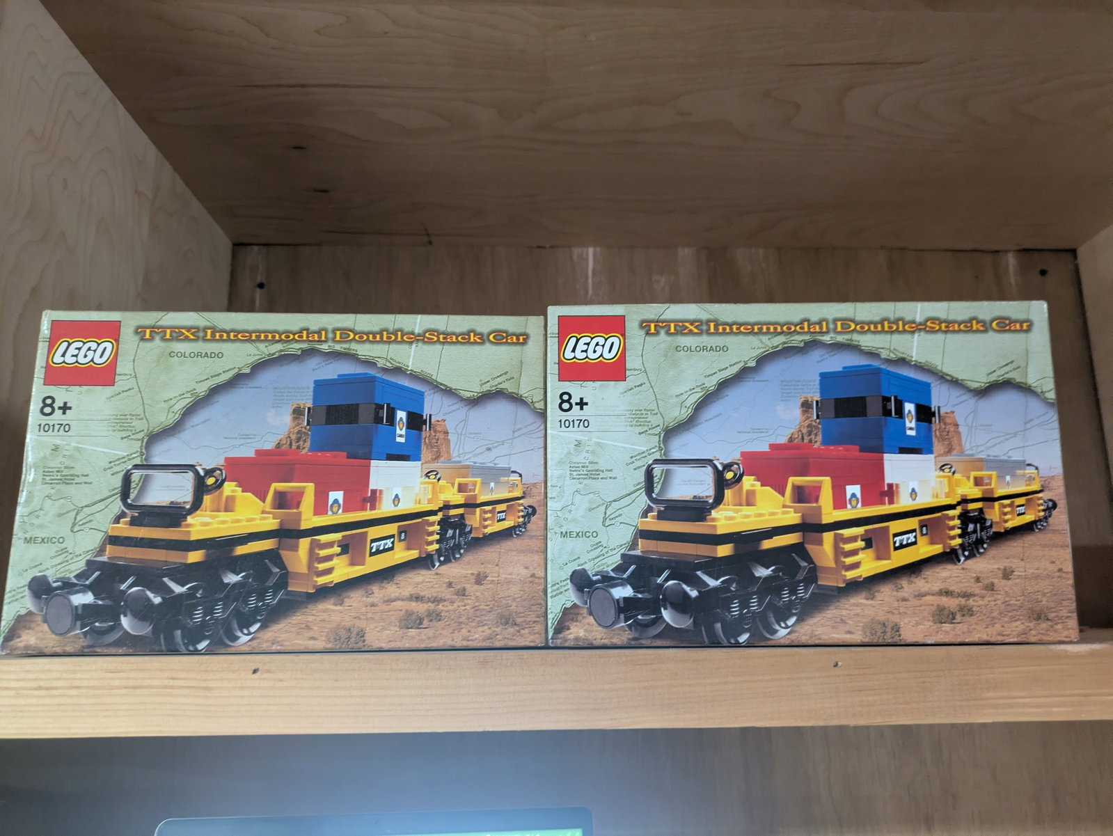Two Lego TTX Intermodal Double Stack Cars.: New in box.