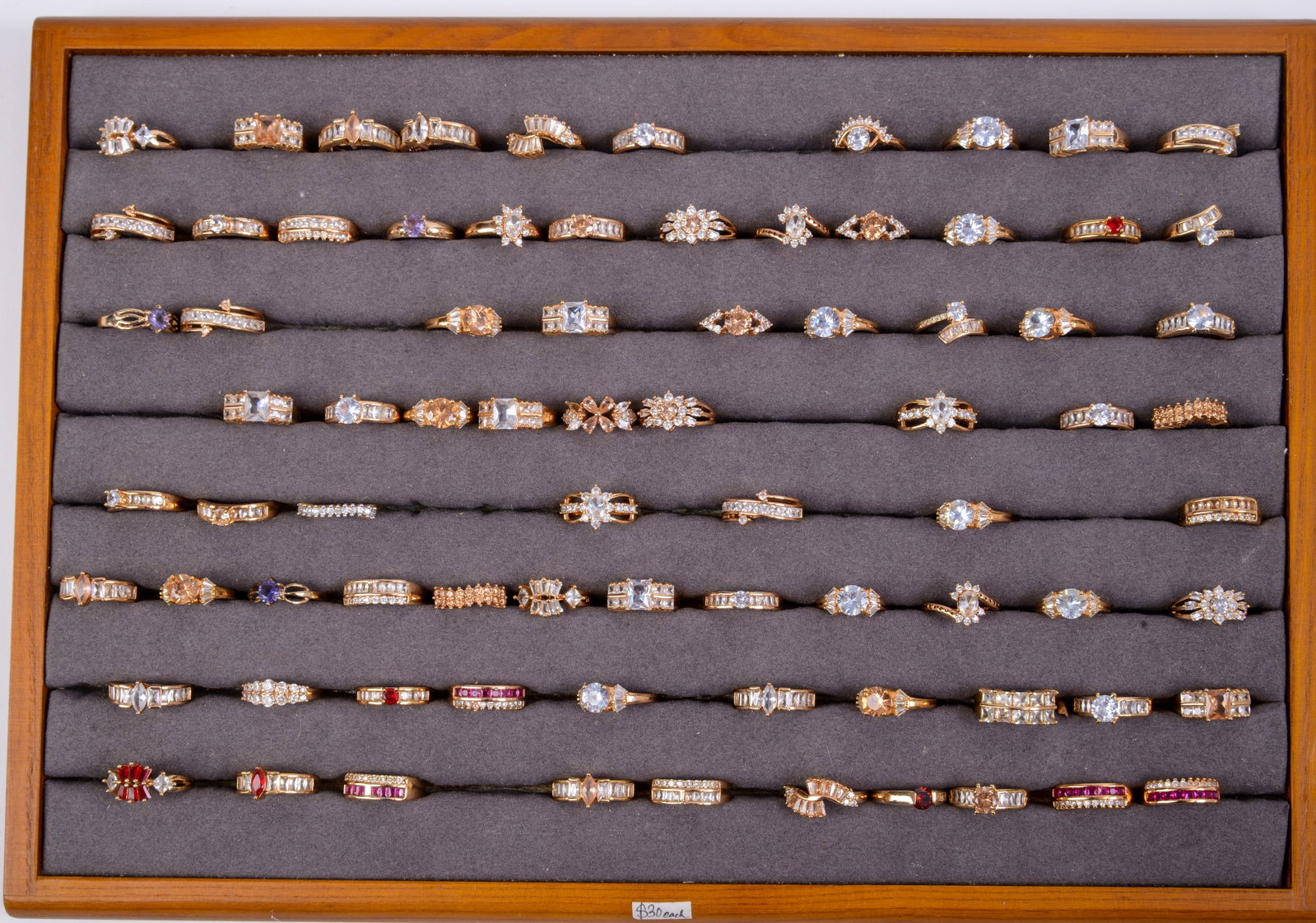 Large Collection of Costume Rings.: Various stone and sizes.