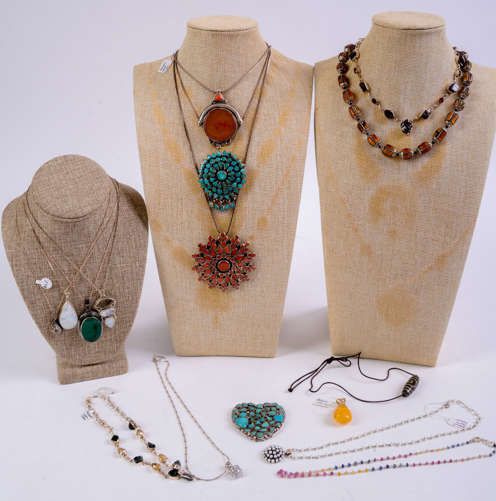Group of Stone and Crystal Necklaces and Pendants. (1 of 7)