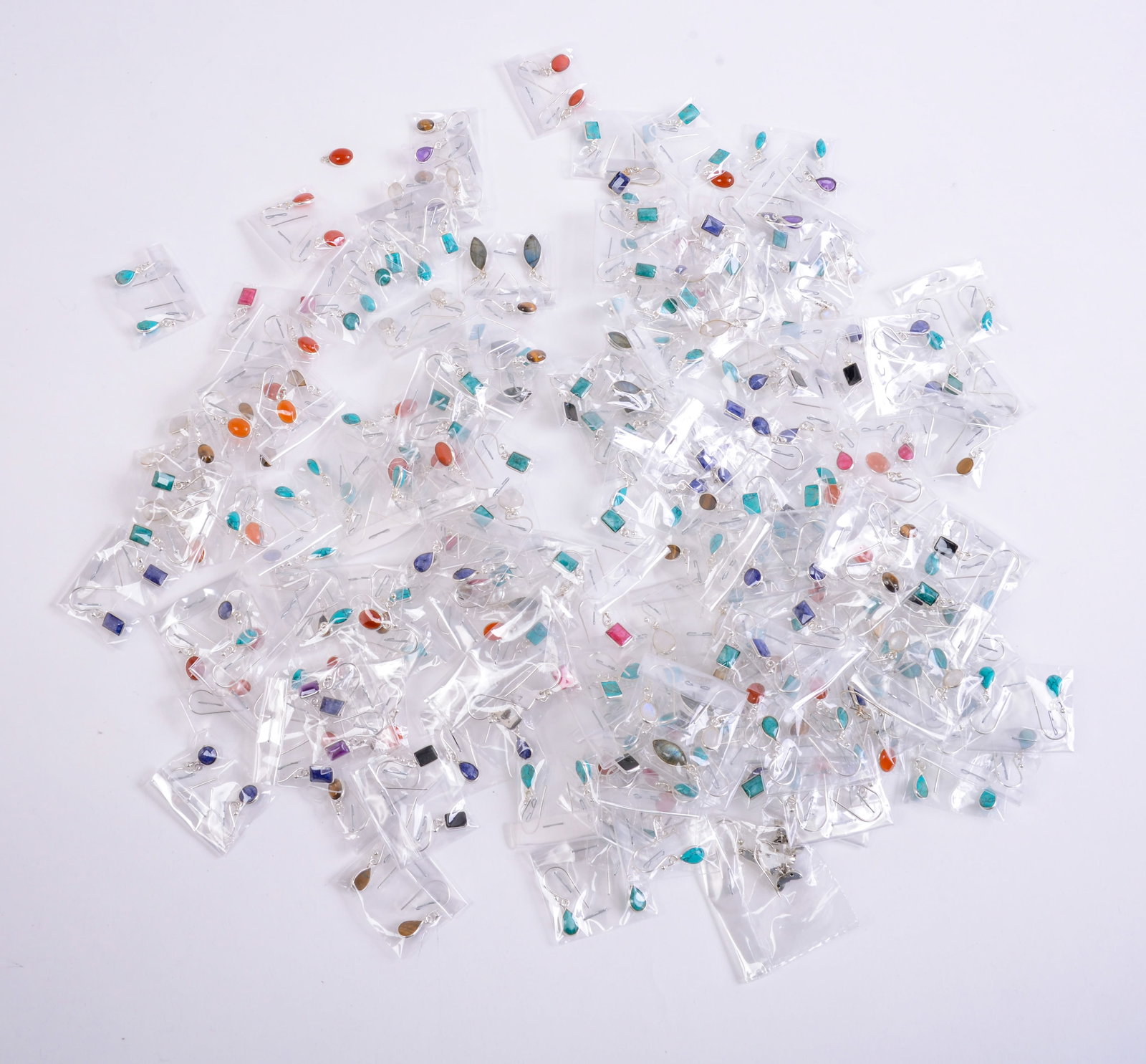 Large Collection of Costume Earrings.: Length 1 inch.