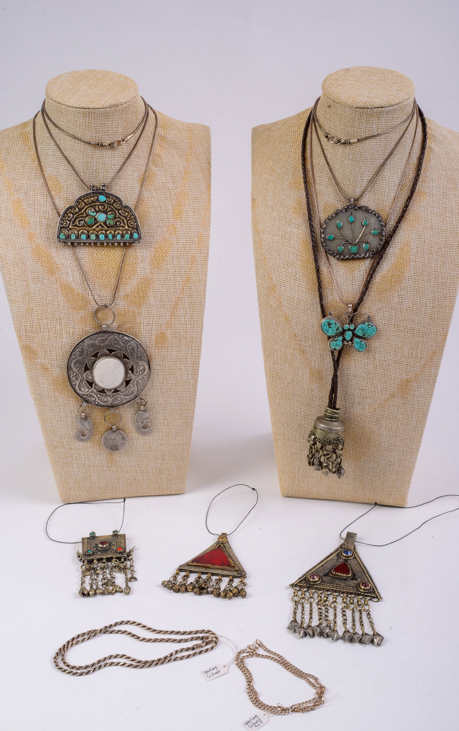 Group of Large Pendant Necklaces. (1 of 7)