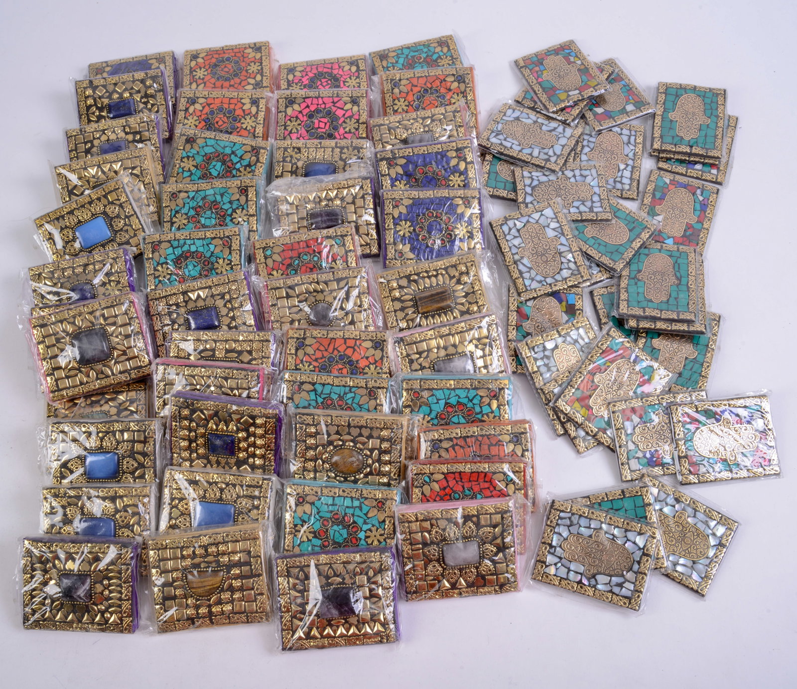 Large Bag of Semi Precious Stone Notebooks.: 3 x 2.5 inches.