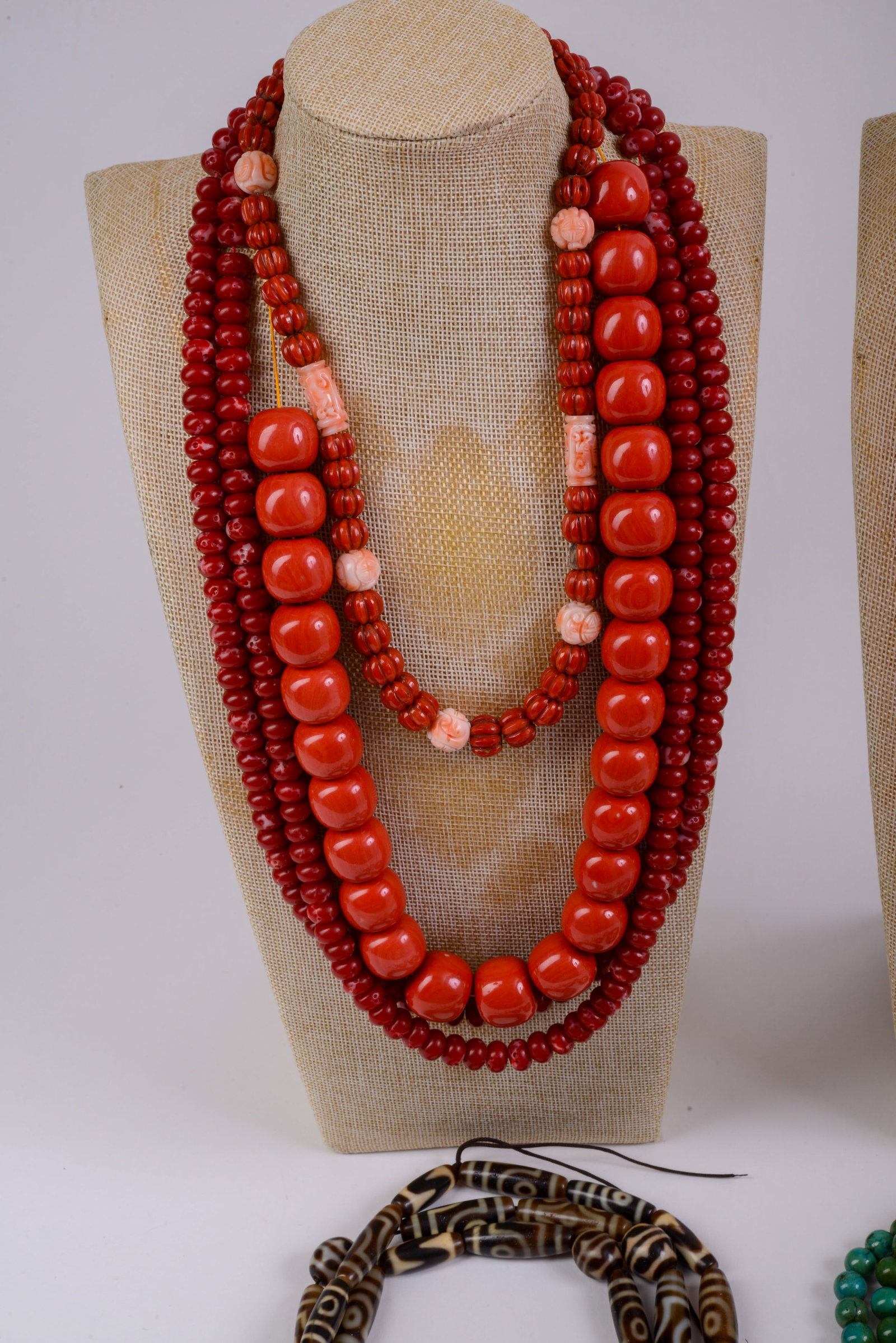 9 Beaded Necklaces. - 3