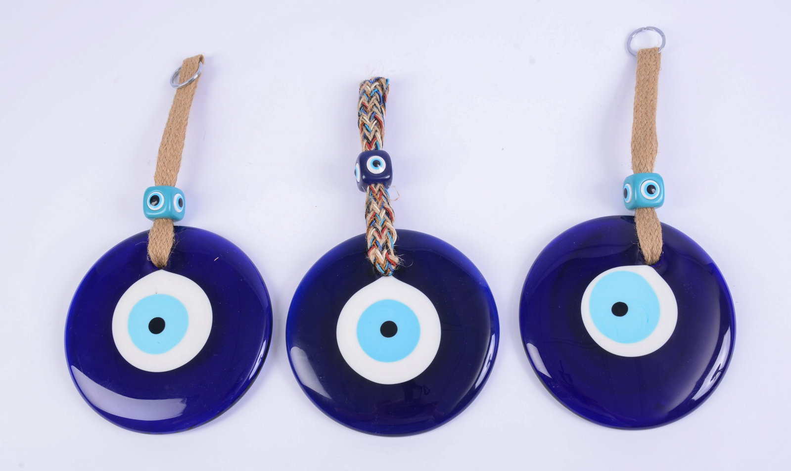Three Blown Glass Hanging Decorations. (1 of 2)