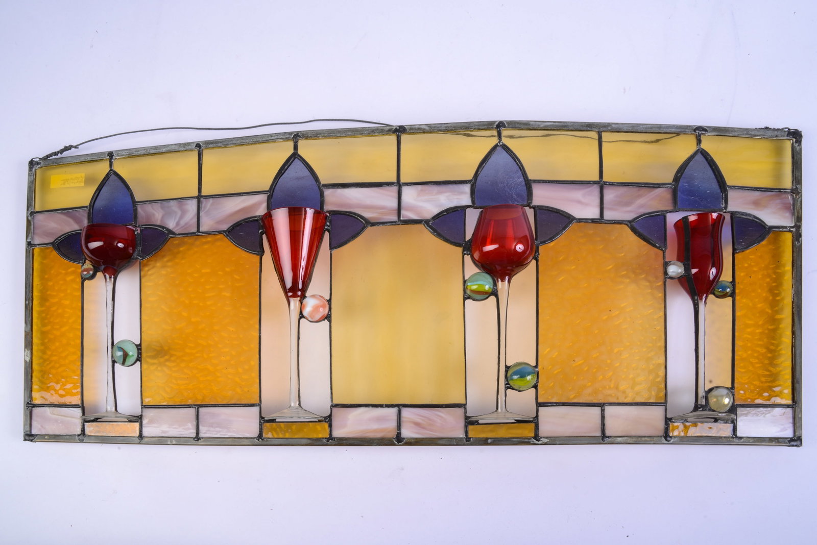 Stained Glass With Stem Glasses: 11 x 29 inches.