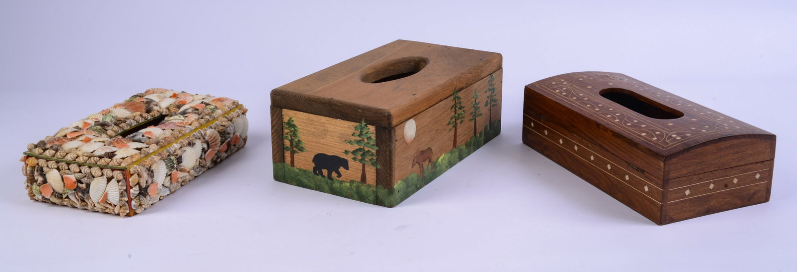 Three Tissue Boxes. - 3