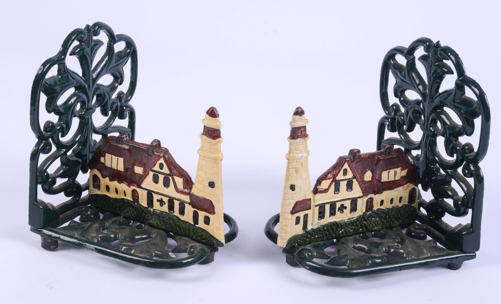 Pair of Lighthouse Bookends.: Height 6 inches.