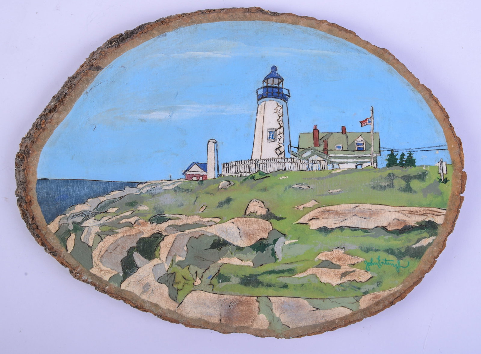 Lighthouse Painting on Wood.: 8.5 x 11.5 inches.