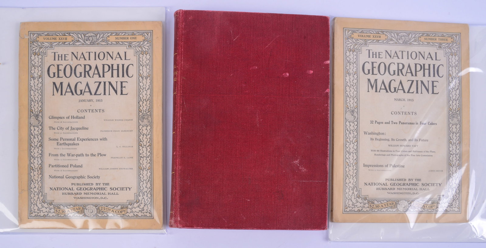 Five 1915 National Geographics. (1 of 5)