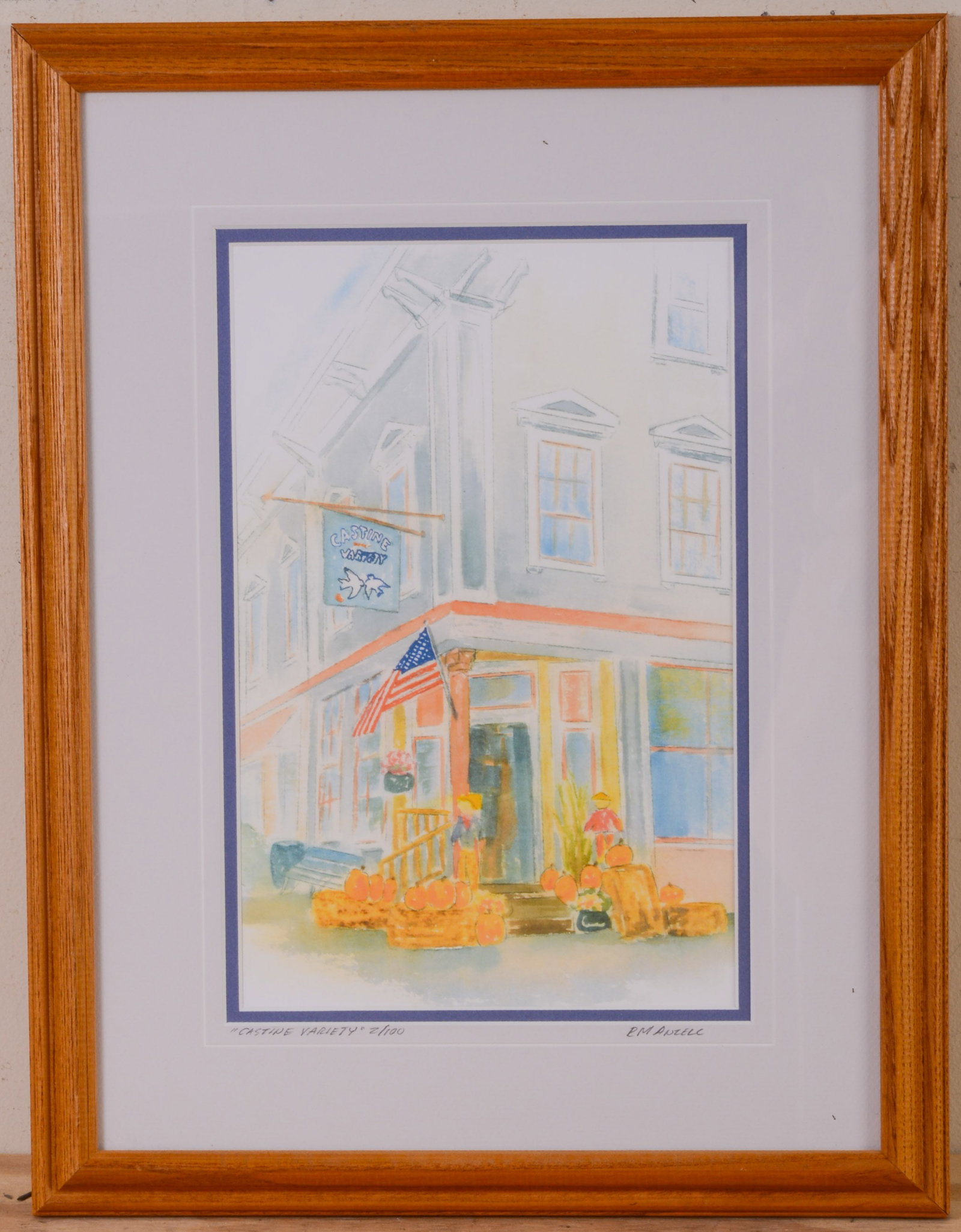 RM Anzell. Castine Variety.: Limited edition print, framed, 18 x 14 inches.