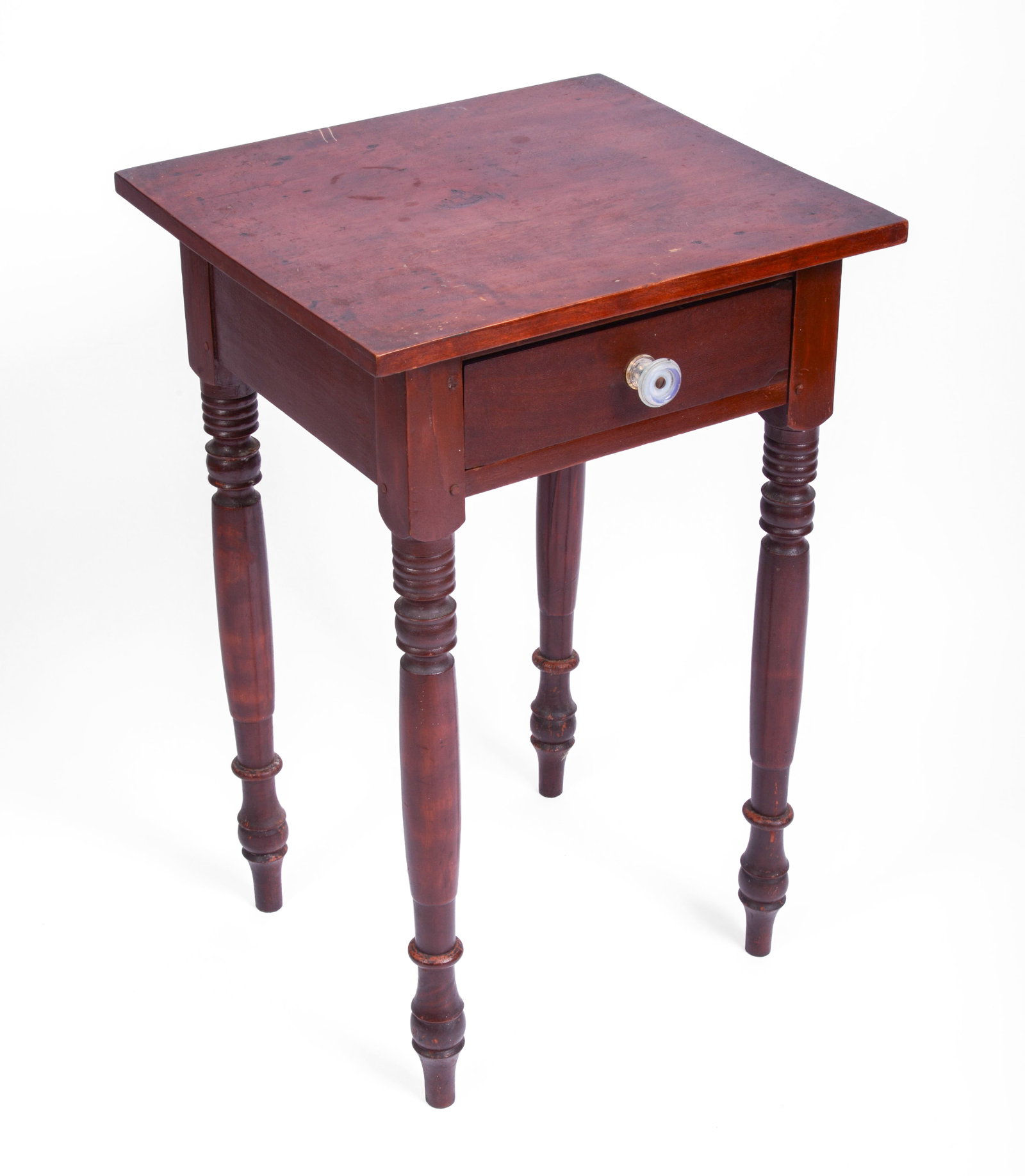 Sheraton One Drawer Stand.: Height 27.5 inches, width 17.75 inches, depth 16.25 inches.