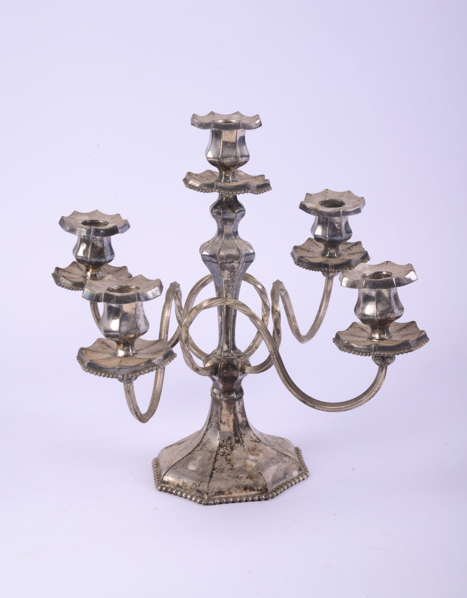 Reed & Barton Silverplate Candelabra.: Height 12 inches.