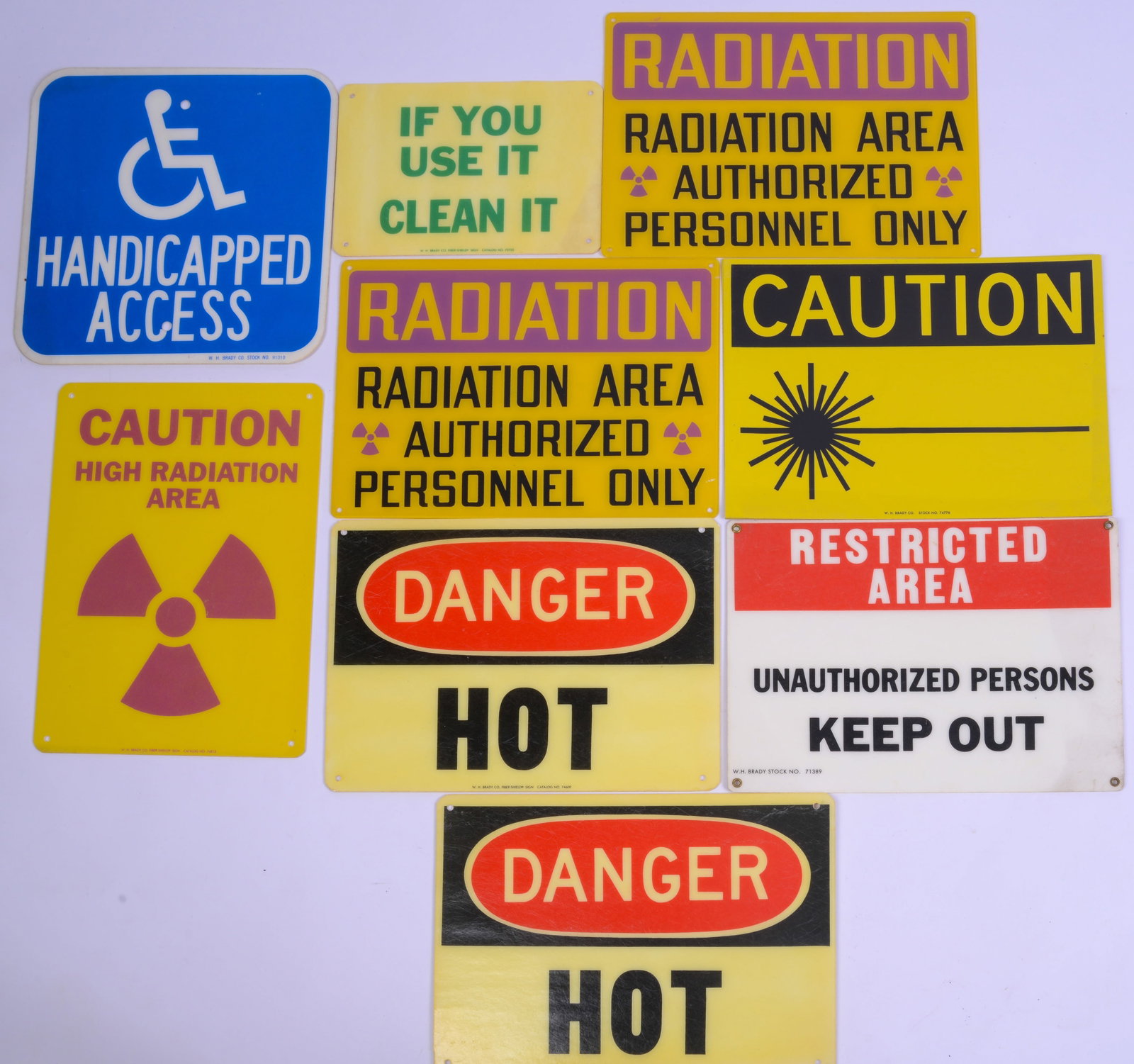 Nine Signs: Most 10 x 14 inches.