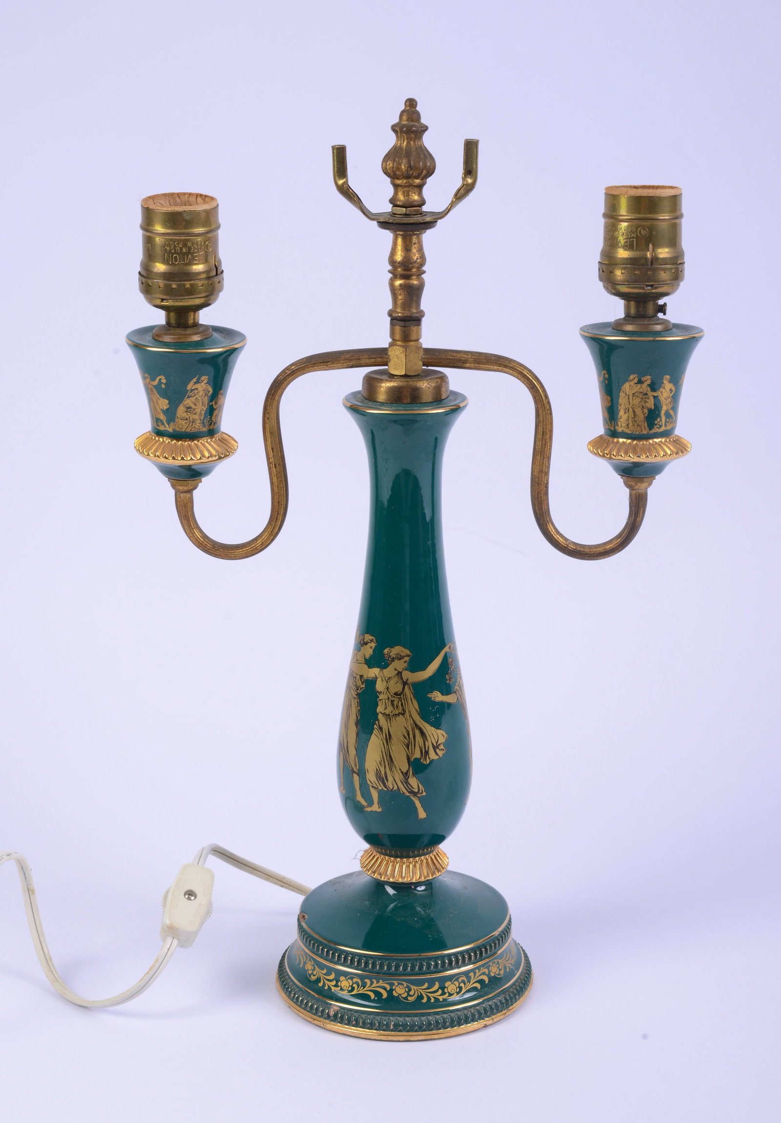 Greek Revival Table Lamp.: Height 15 inches.