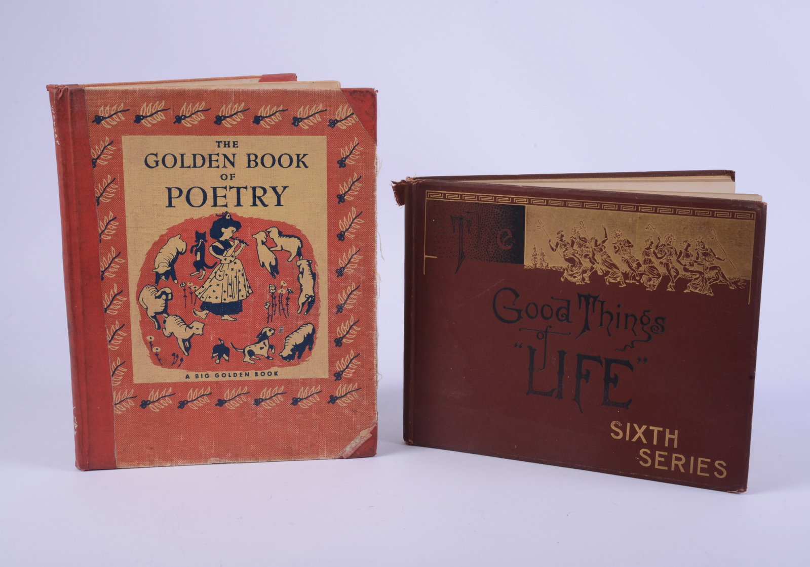 Two Antique Books.: Good Things of Life, and the Golden Book of Poetry.