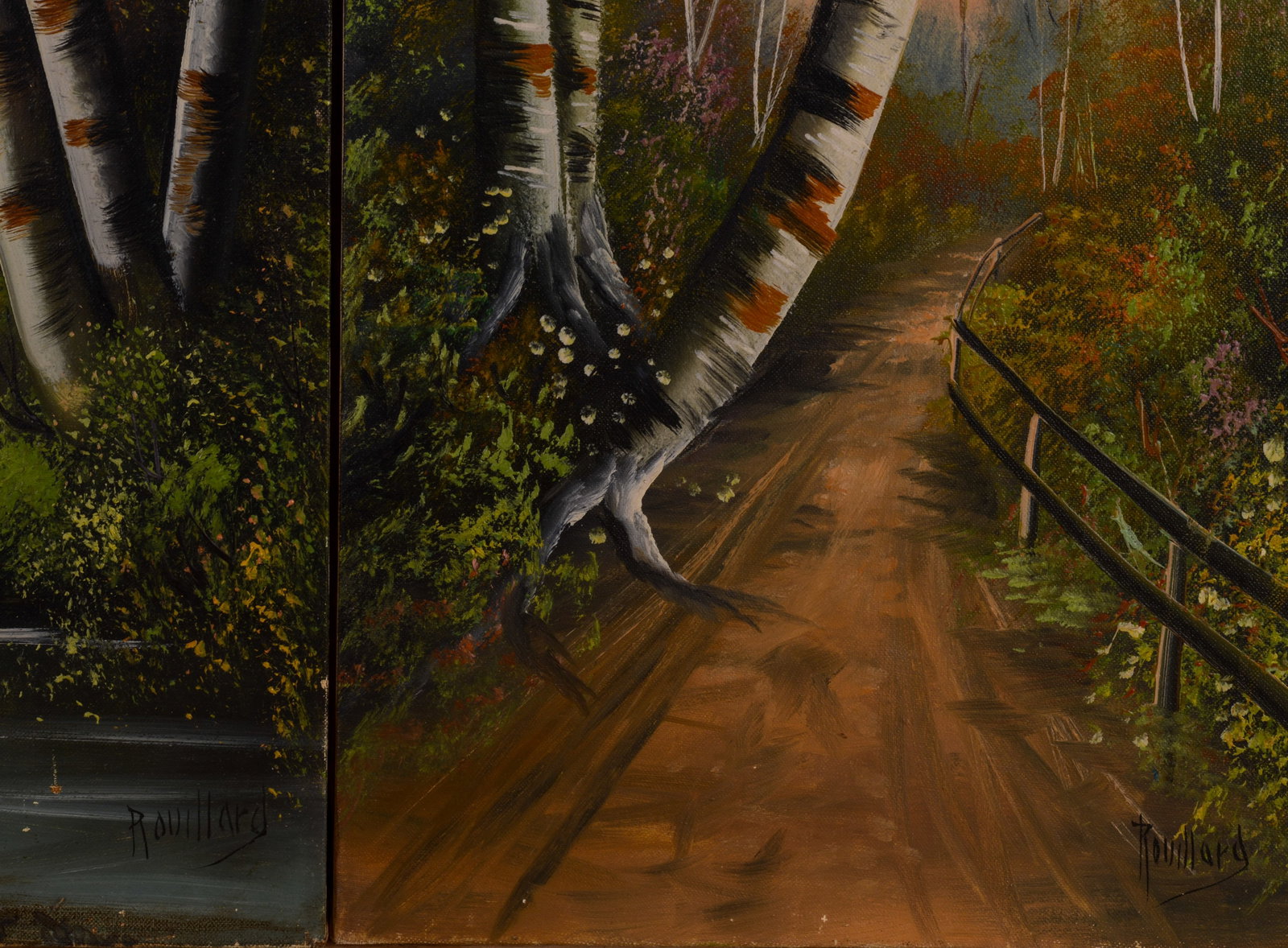 Two Paintings With Birch Trees. - 2