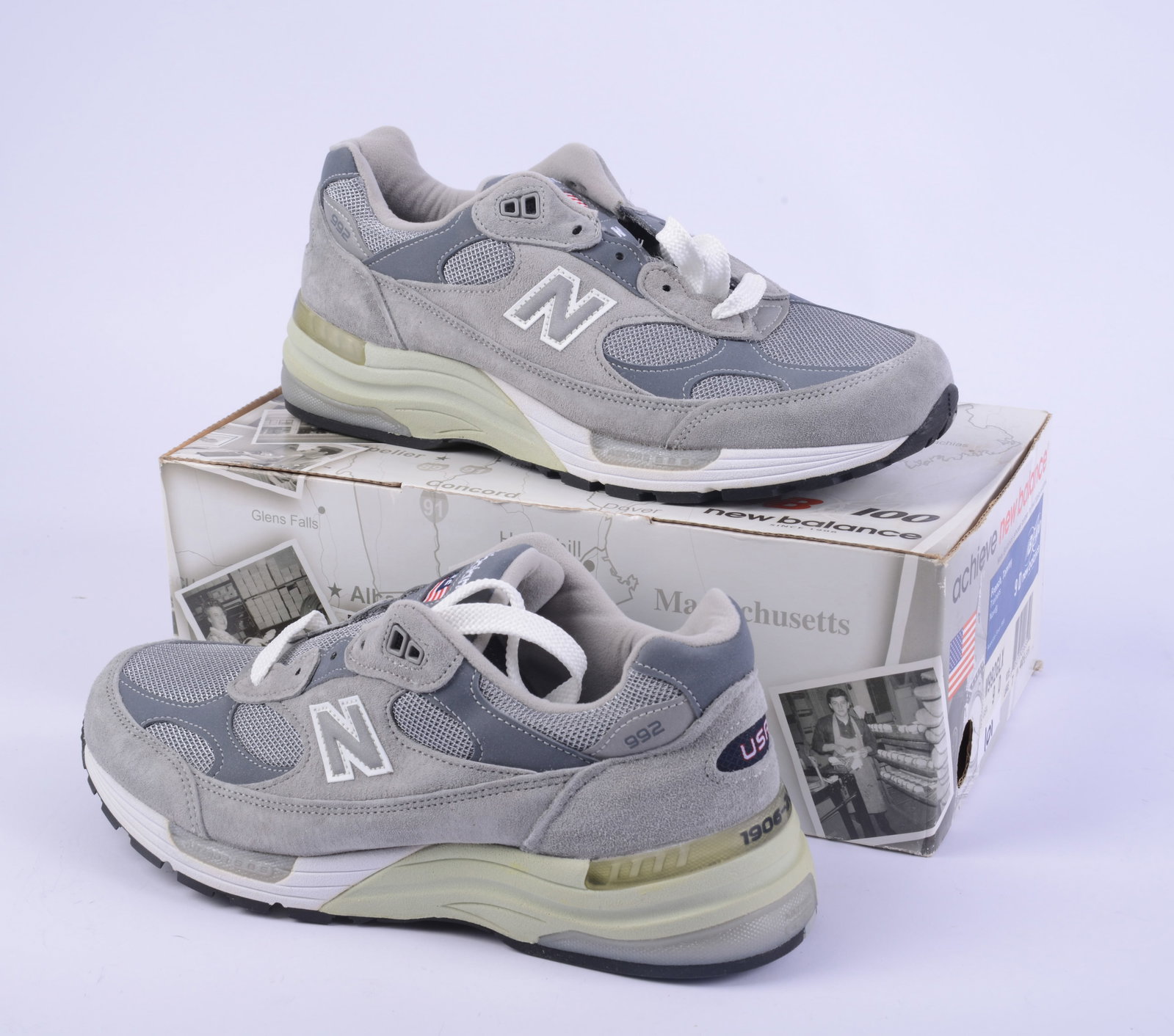 New Balance 992 Centennial Sneakers, Size 9D.: New in box, with letter.