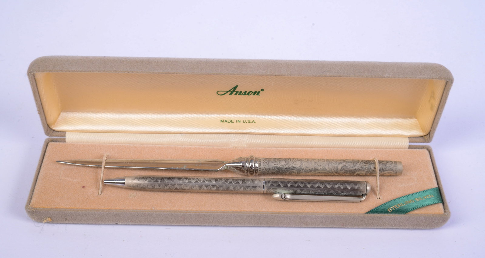 Anson Sterling Silver Pen and Letter Opener.: In original box.
