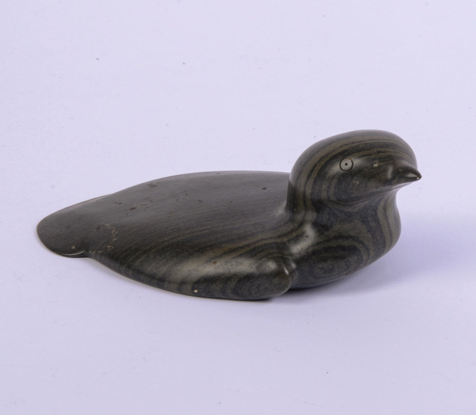 Canadian Inuit Carved Stone BIrd.: Length 6 inches.