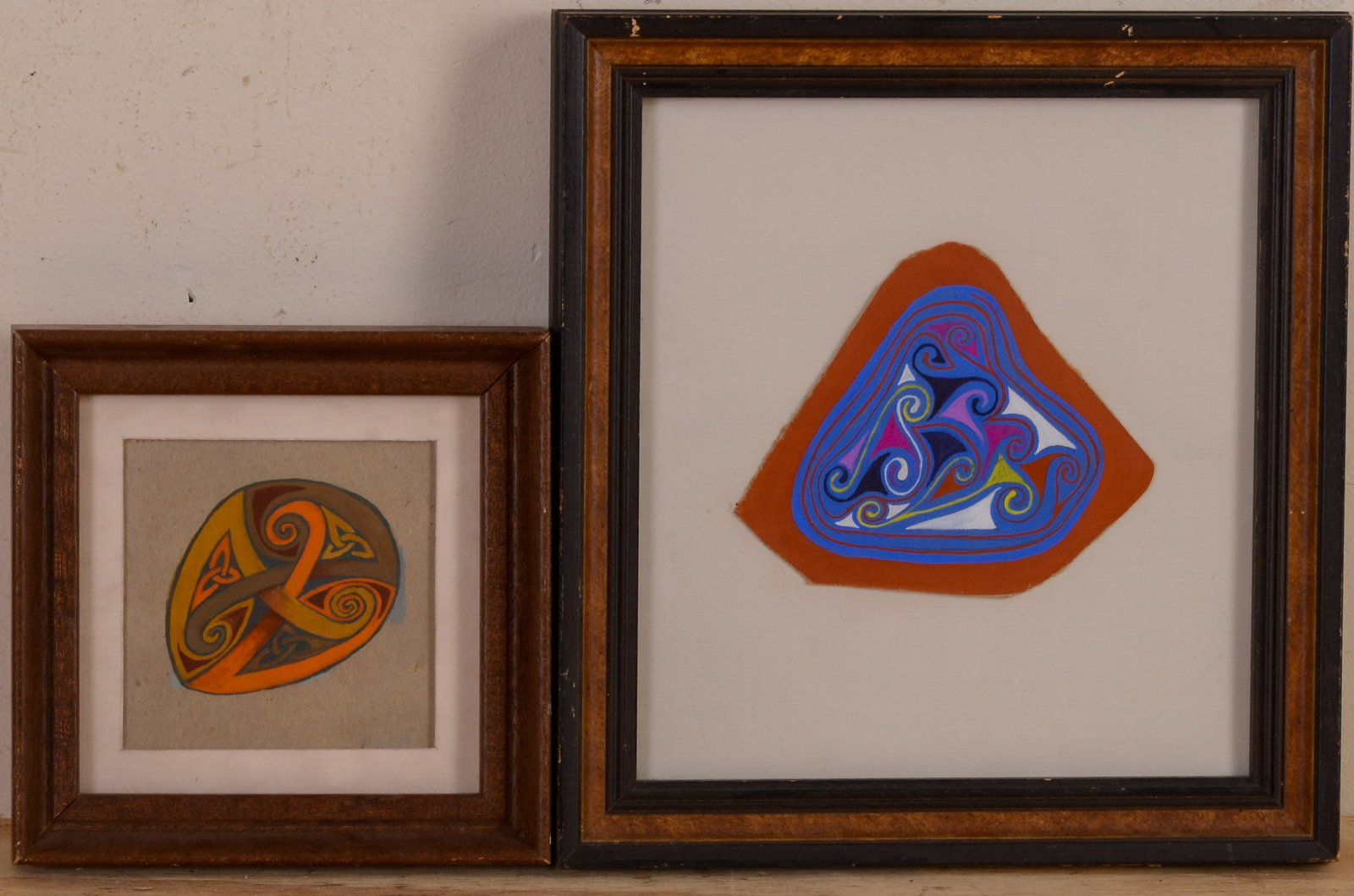 Arthur Ketchum. Two Artworks.: Framed, 6.25 x 6.25 and 10 x 9.25 inches.