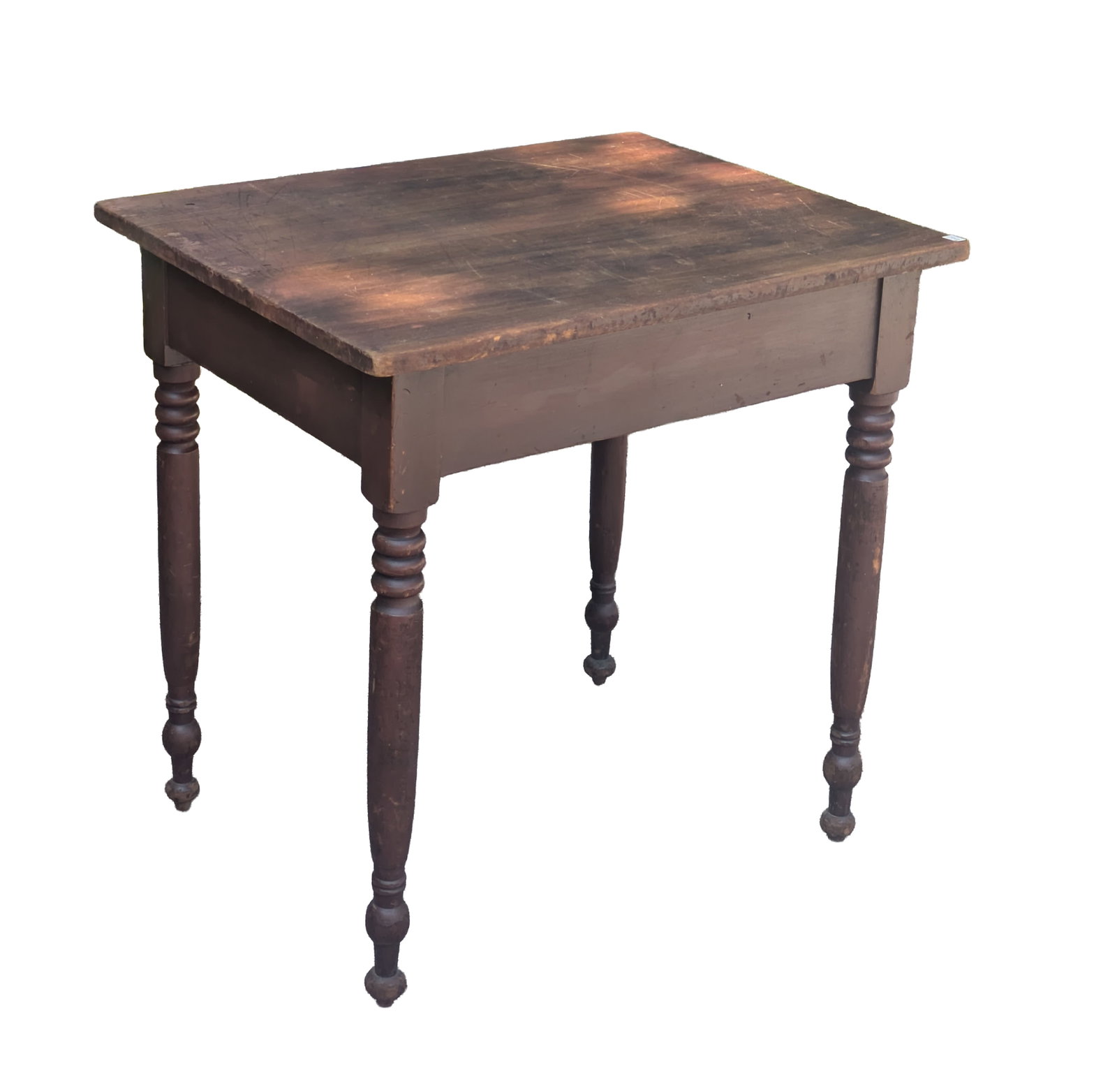 Sheraton Work Table in Red Paint. - 2