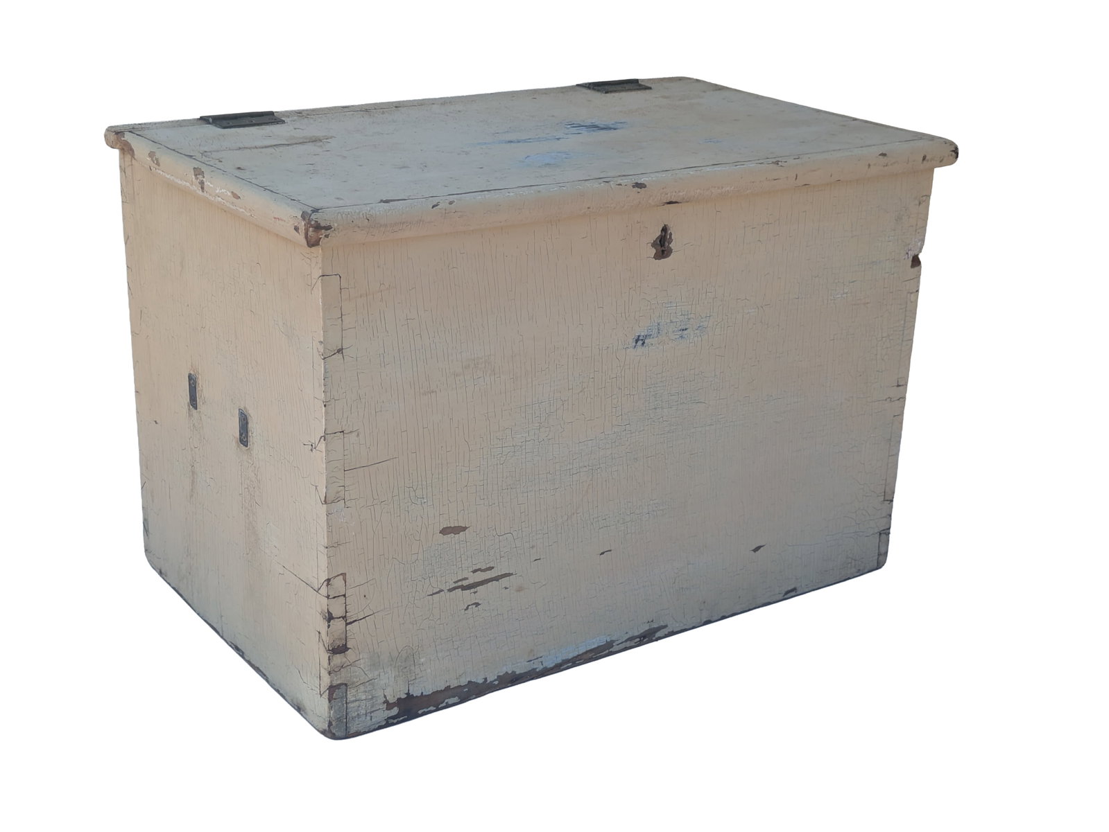 Box in Yellow Paint.: 15 x 22 x 13 inches.