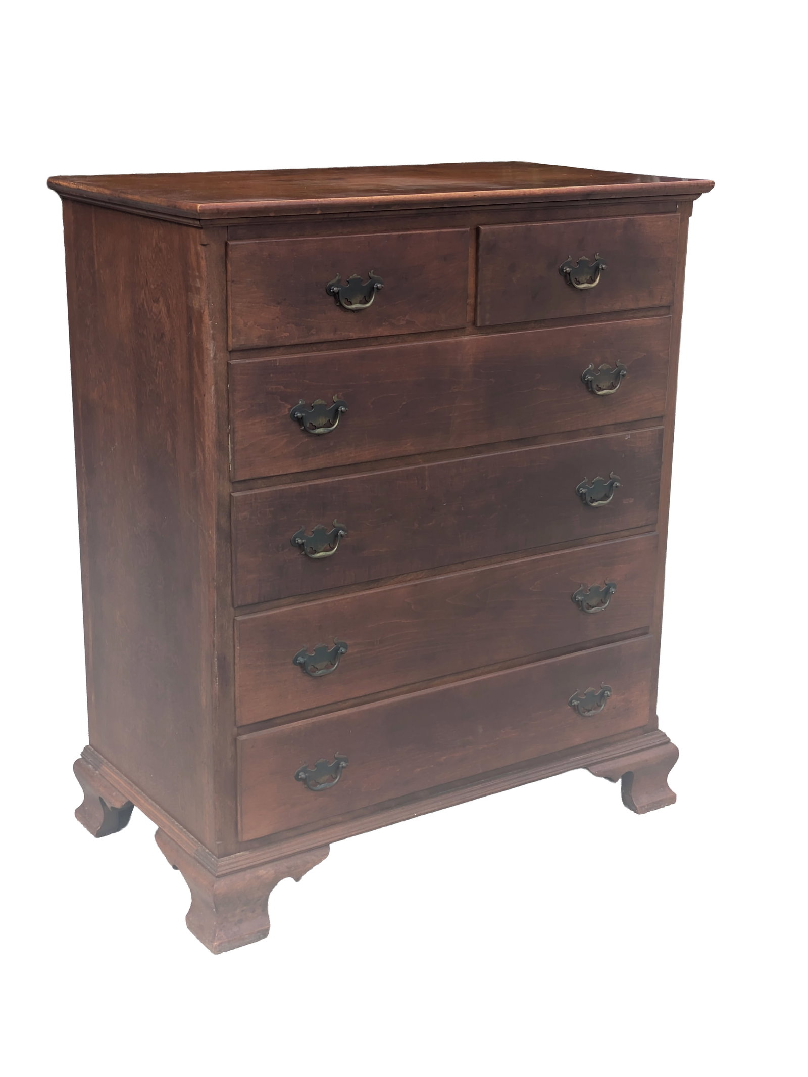 Maple Six Drawer Chest.: Height 45 inches, width 38 inches, depth 21 inches.