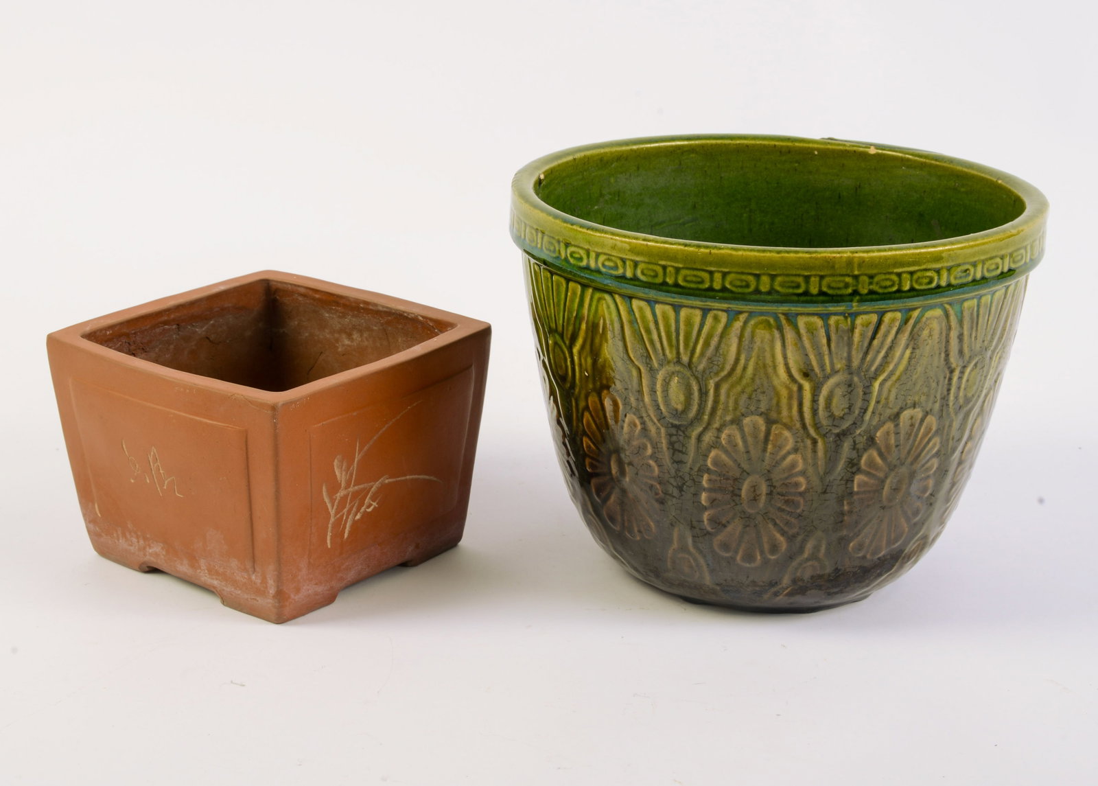 Two Pottery Planters. - 2
