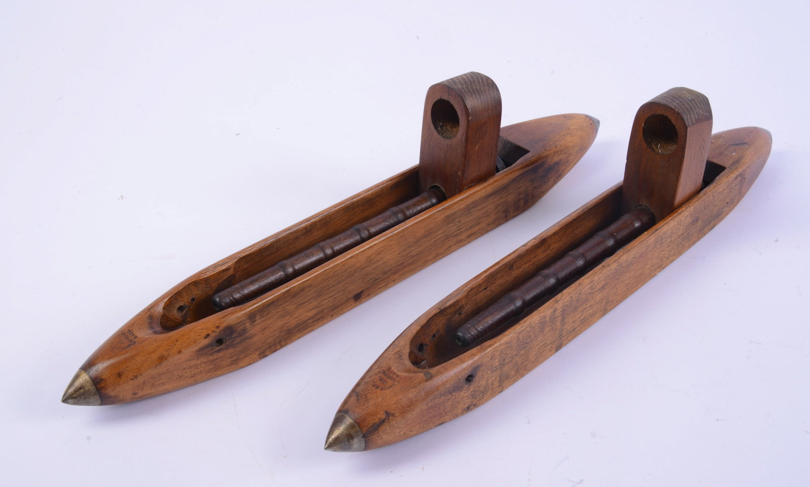 Pair of Spinning SHuttles.: Length 15 inches.