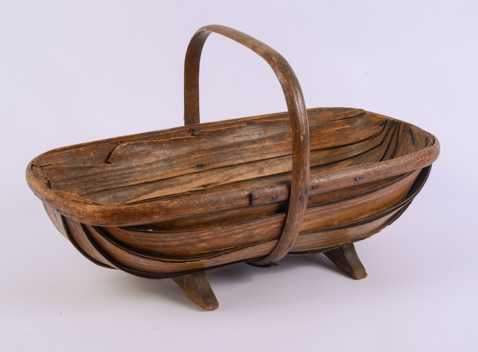 Unusual Early Basket.: Length 21 inches. Some damage.